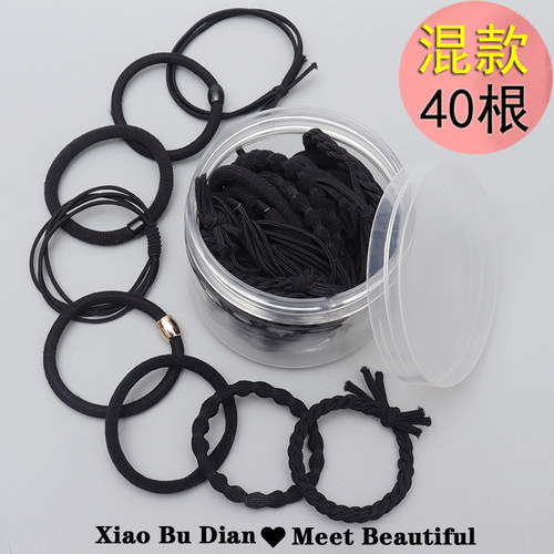 橡皮筋简约风黑色高弹力儿童发饰