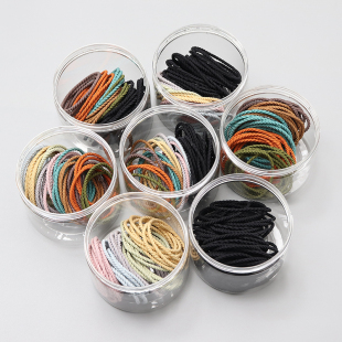 扎头发橡皮筋细小发圈简约韩国头绳绑头发皮套女皮圈黑色发绳头饰