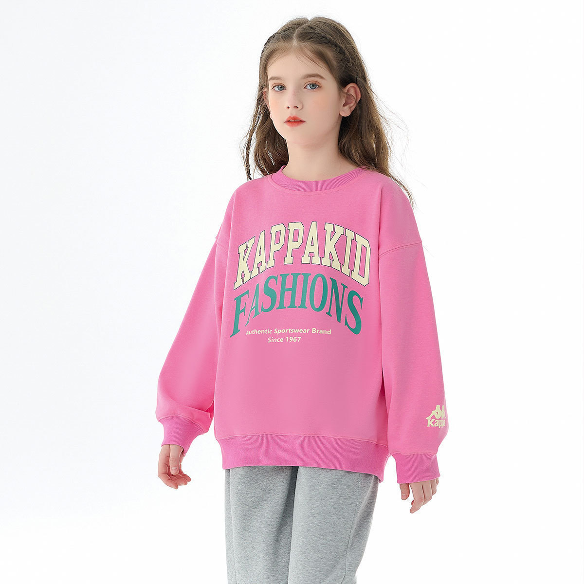 kappa女童卫衣休闲舒适儿童上衣