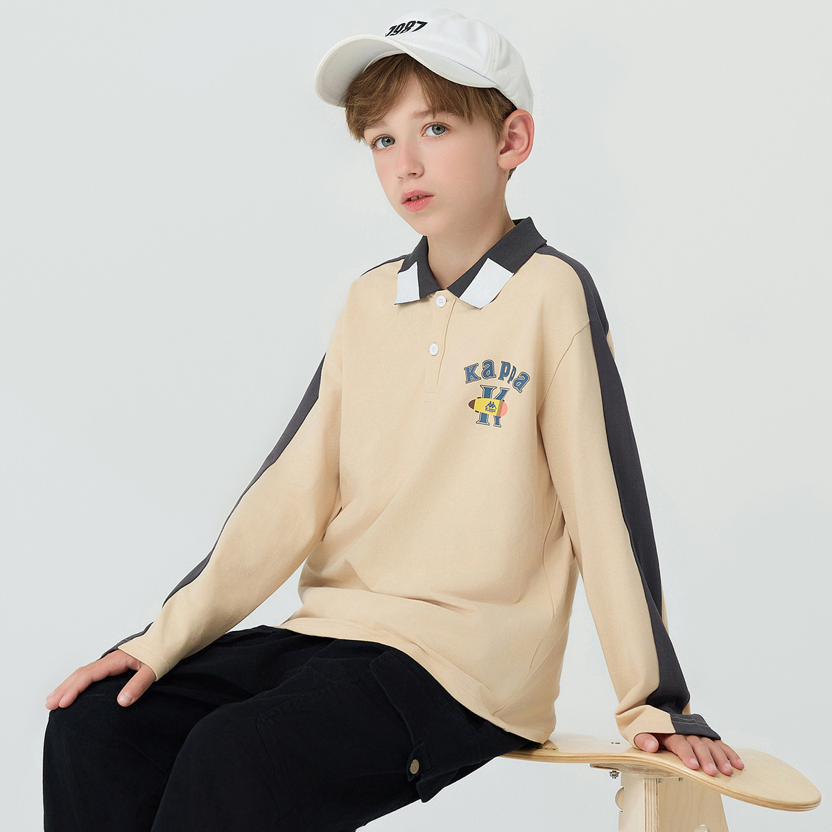 kappakids男童长袖T恤polo衫