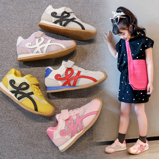 儿童单网运动鞋透气网面阿甘鞋男童女童平底休闲鞋中大童德训鞋