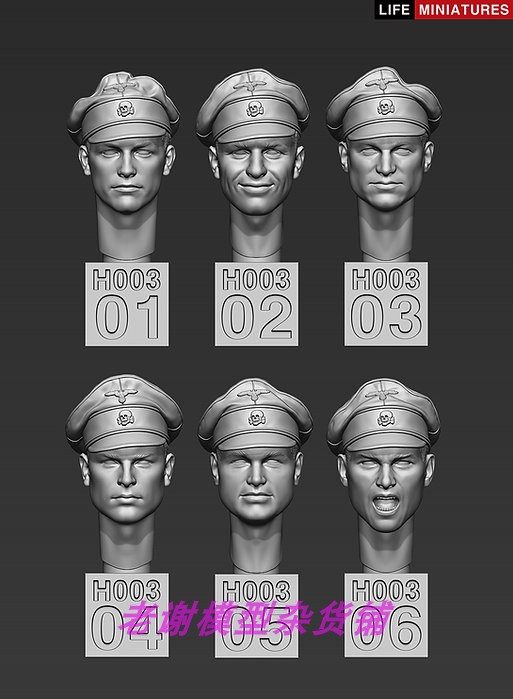 现货 Life Miniatures WW2 German Heads Set No.3(1/35 scale)