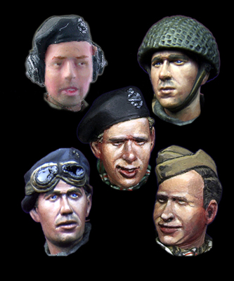 现货 Alpine Miniatures H015 WW2 British Heads Set #1 1/35