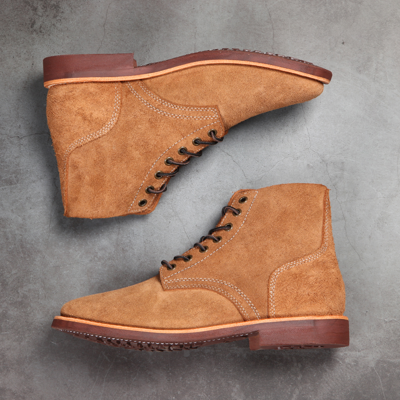 复古大逃亡工装靴翻毛牛皮马丁靴