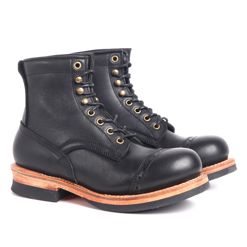 固特异手工whites小白伞兵靴阿美咔叽美式复古工装靴高帮机车靴