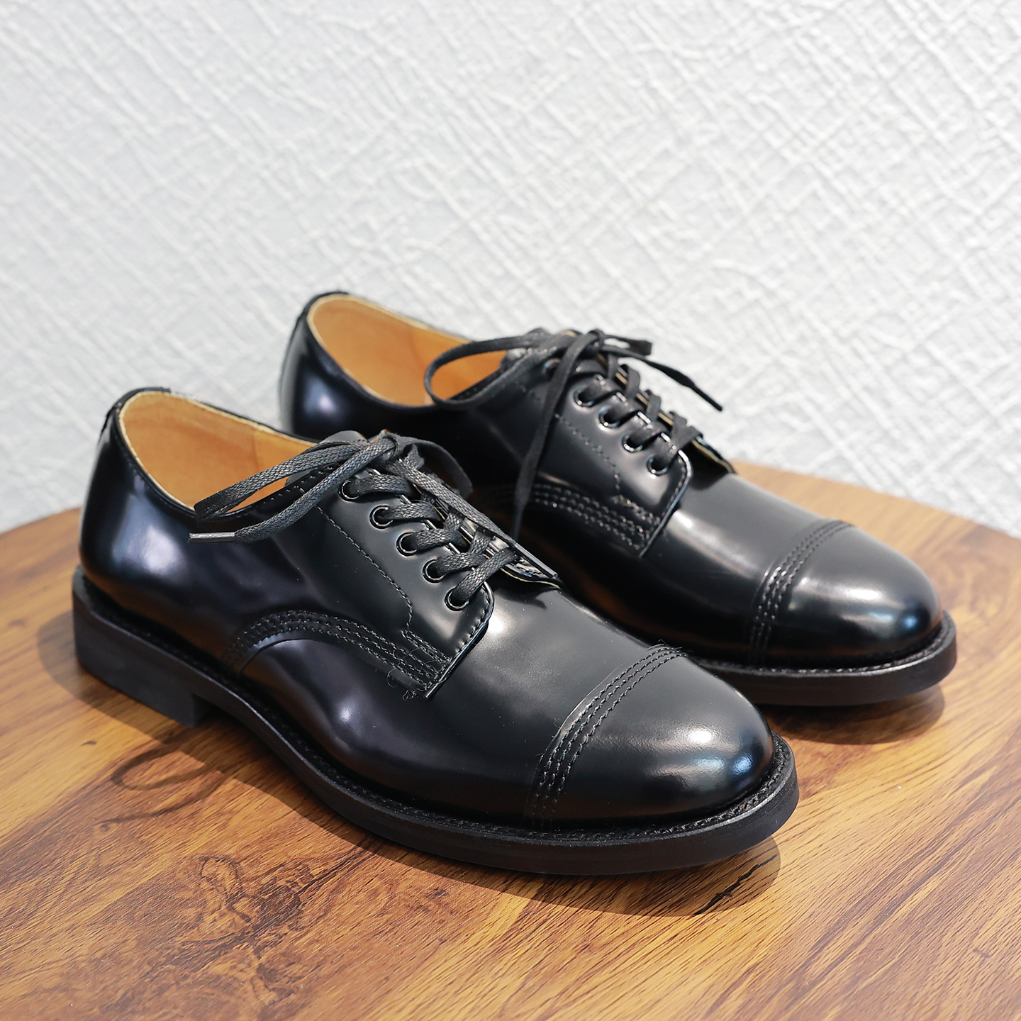 亮面漆皮手工固特异三接头真皮休闲系带德比鞋英伦潮商务正装男鞋