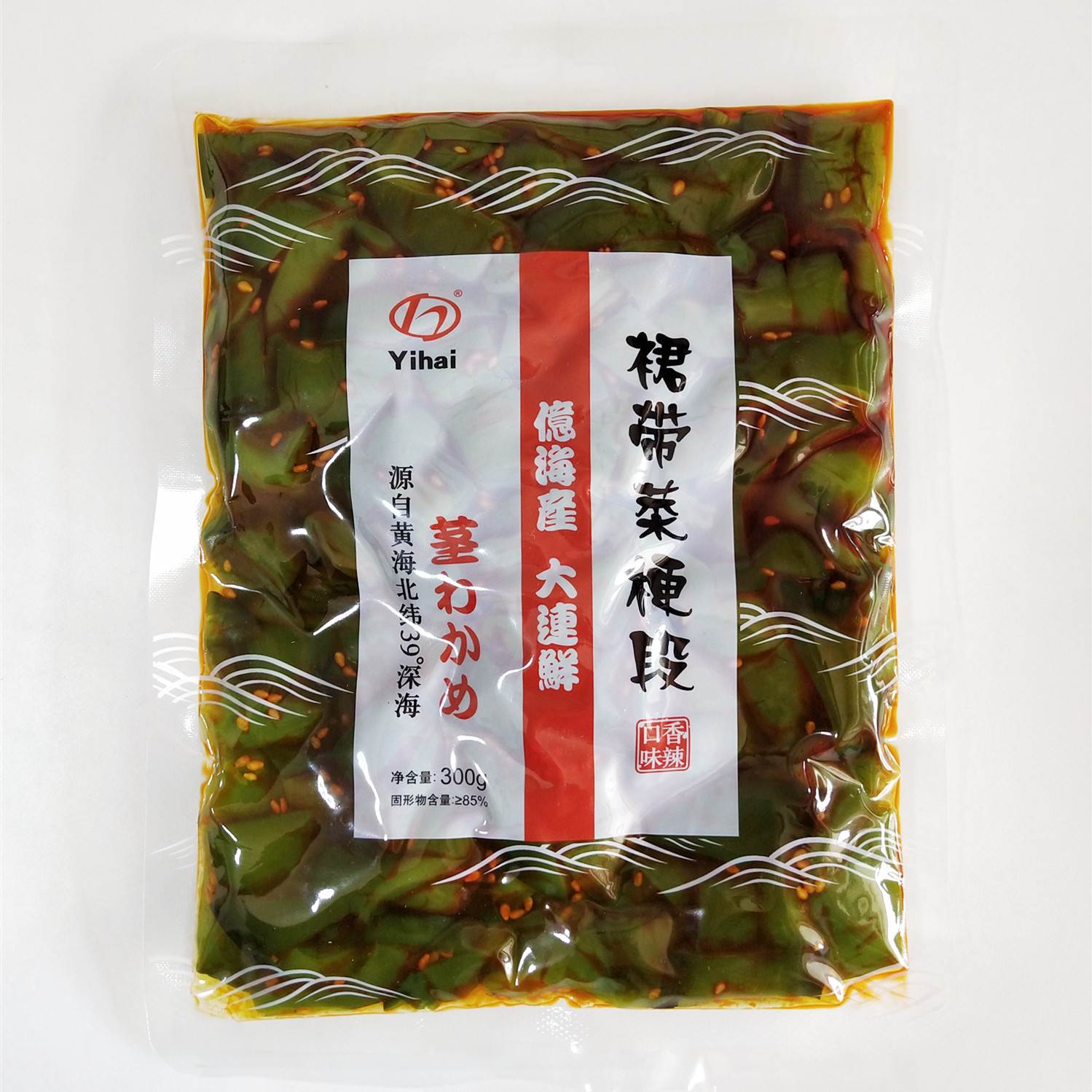 新款 5袋亿海香辣裙带菜梗段即食大连特产海白菜根茎海带丝咸菜下