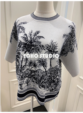 羊毛针织衫短袖套头宽松