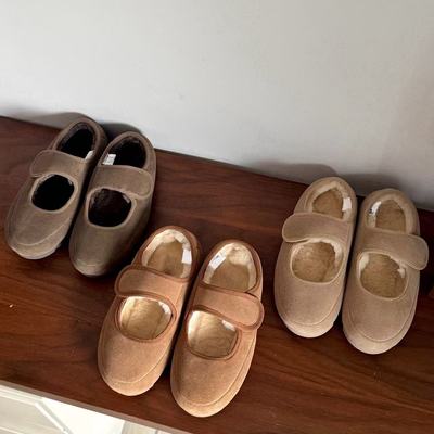 玛丽珍毛毛鞋女加绒2025冬季新款