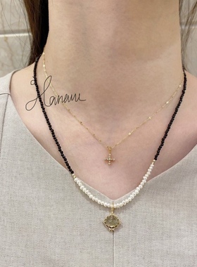 agete夏新珍珠玛瑙女神项链