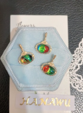 agete梦幻斑彩石复古项坠吊坠