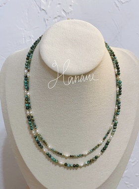 日本小众绿松石珍珠项链手链