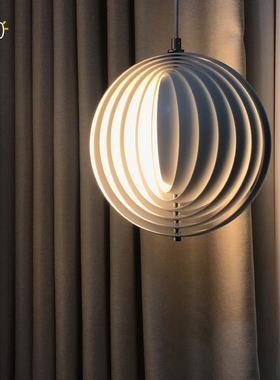 丹麦Verpan吊灯创意月亮吧台餐厅灯婚庆装饰吊灯北欧潘顿床头吊灯