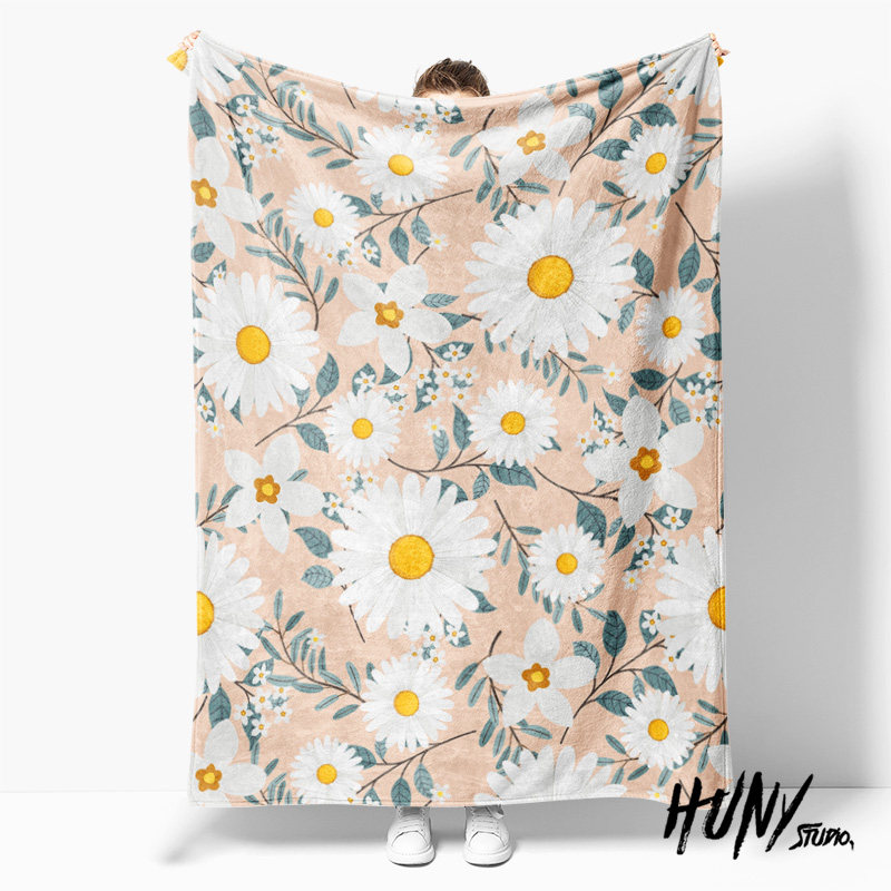 春日田园花园风波斯菊雏菊菊花印花午休毯沙发毯空调毯子盖毯毛毯,床上用品,休闲毯/毛毯/绒毯,淘宝优惠券,粉丝福利购,淘宝优惠卷