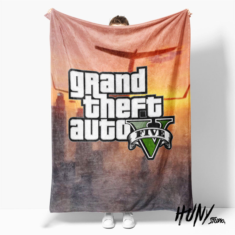 GTA5给她爱5侠盗猎车游戏周边礼物午休毯沙发毯空调毯子盖毯毛毯