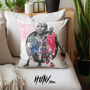 克里斯保罗CP3篮球球星周边卧室宿舍客厅篮球馆装饰午休靠垫抱枕