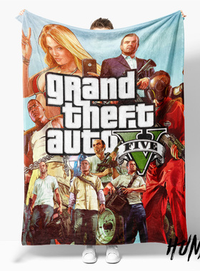 侠盗猎车手GTA5洛圣都迈克崔富兰克林午休沙发毯空调毯子盖毯毛毯