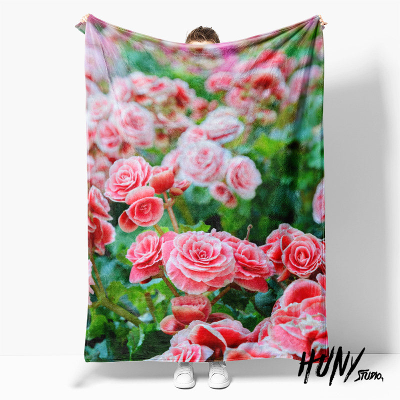 秋海棠花夏日花园热带植物风高级感午休毯沙发毯空调毯子盖毯毛毯,床上用品,休闲毯/毛毯/绒毯,淘宝优惠券,粉丝福利购,淘宝优惠卷