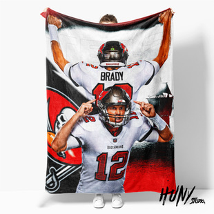 NFL布拉迪Tom Brady美式橄榄球球星周边午休毯沙发毯空调被毛毯
