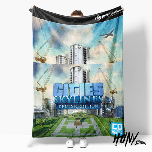 城市天际线Skyline游戏周边礼物午休毯沙发毯空调毯子盖毯毛毯