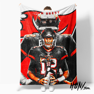 NFL汤姆布雷迪美式橄榄球球星写真INS周边午休毯沙发毯空调被毛毯