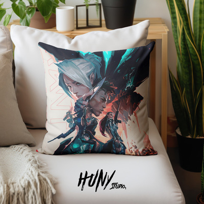 家用抱枕简约抽象几何色彩拼接