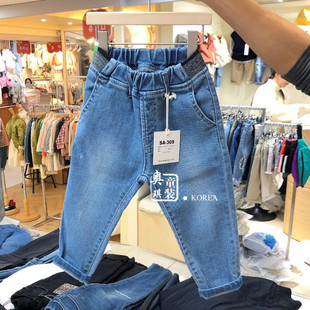 男童女童简约牛仔裤 现货韩国进口童装 新款 子1315 春装 中大童裤