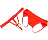 情侣内裤 166 细带透明低腰镂空火辣情人礼物QL 性感男女丁字裤 T裤