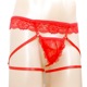 性感蕾丝丁字裤 弹力绑带细带T裤 惊艳透明低腰伪娘骚内裤 男士 399