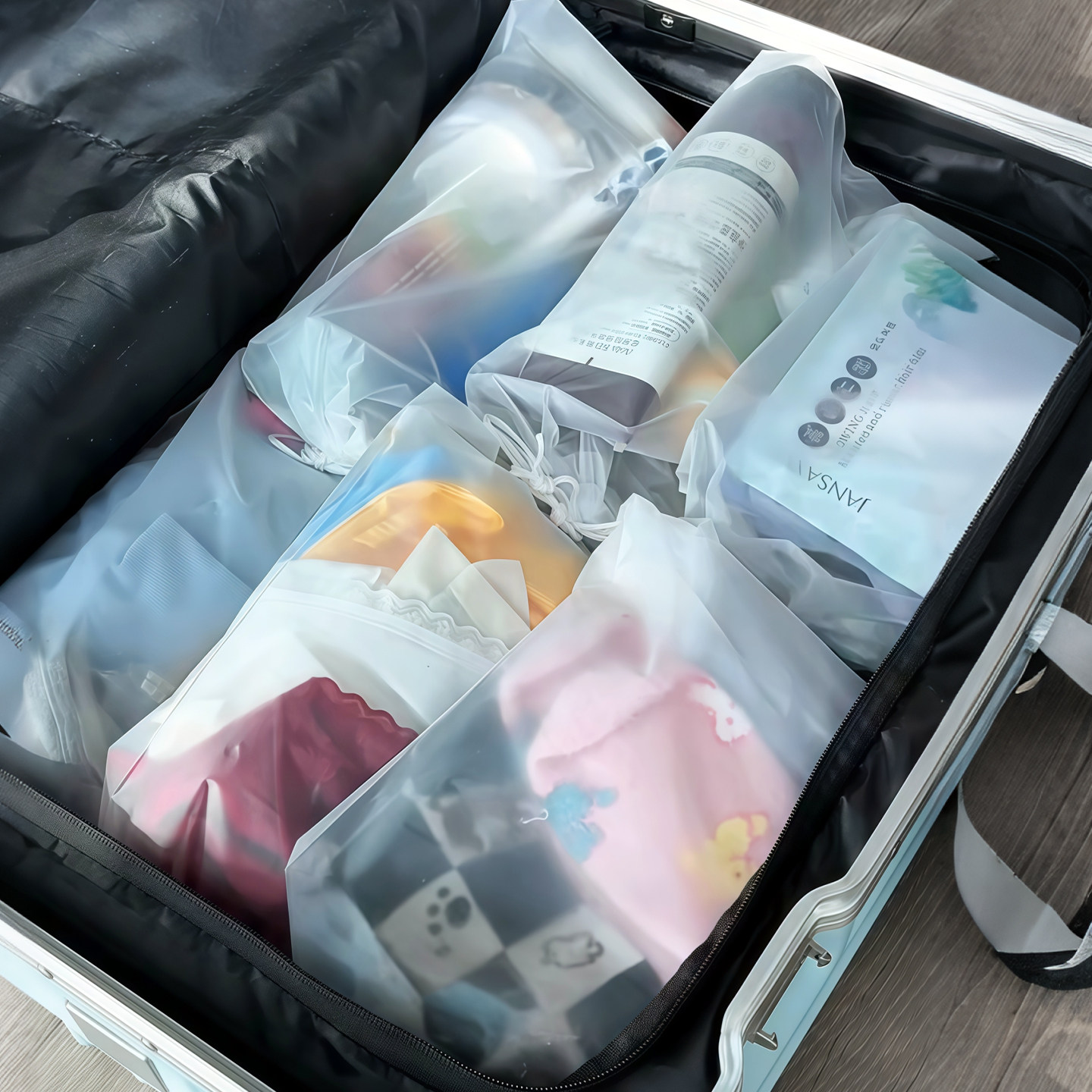 鞋子收纳袋旅行出差收纳神器防潮可折叠防水抽绳式收纳袋可携式