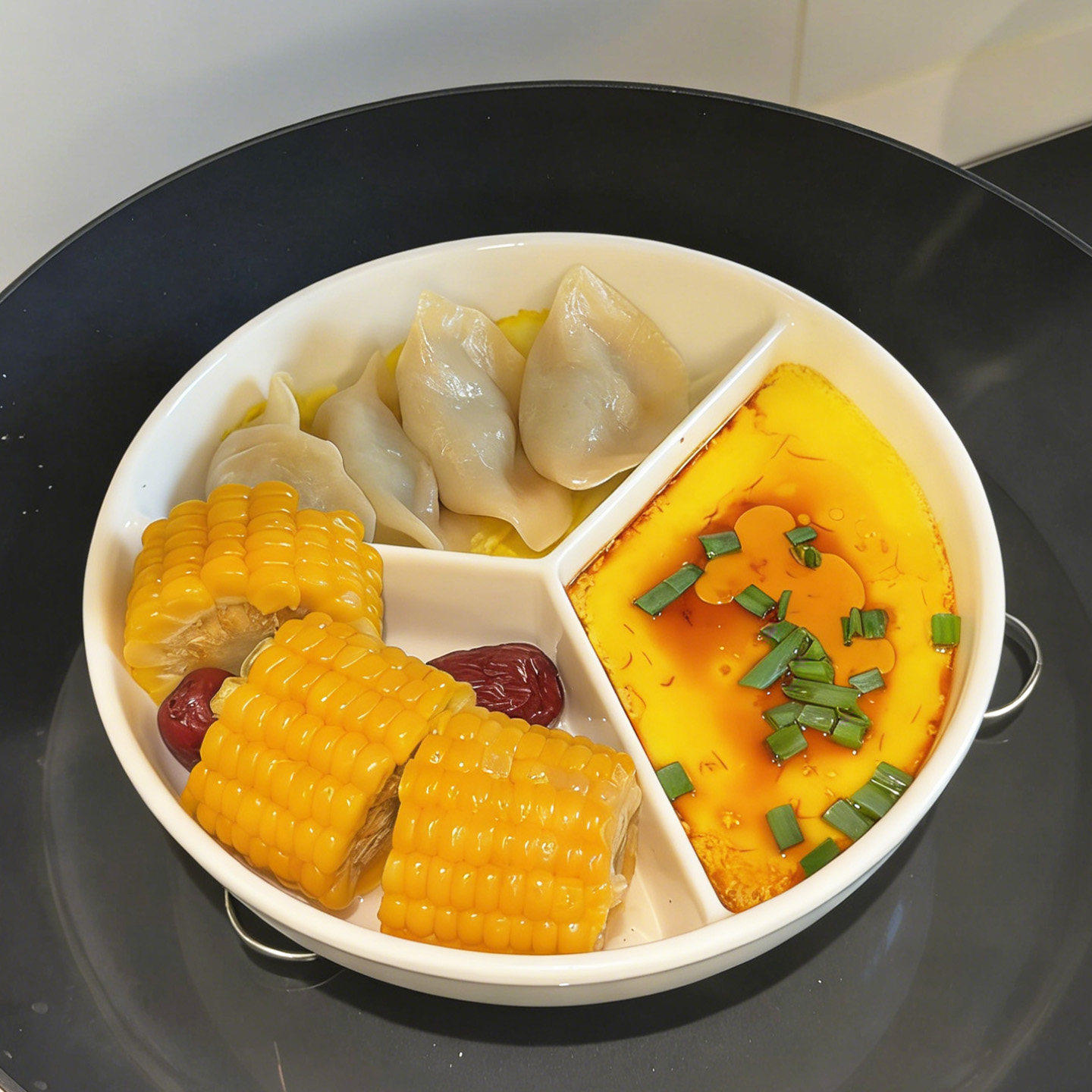 陶瓷分格蒸盘电饭锅内蒸格食品级备菜盘隔水蒸架懒人蒸菜一锅出