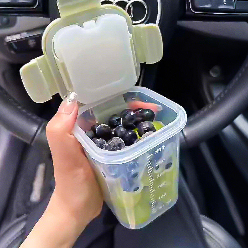 带冰盒水果杯保鲜盒便携外带便当盒减脂期间酸奶杯早餐隔夜燕麦杯