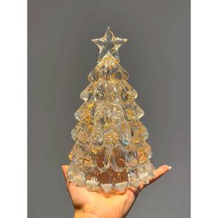 圣诞树小夜灯氛围感客厅桌面装 圣诞节礼物 饰品场景布置小摆件新款