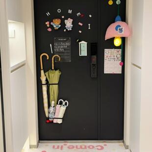 【新家的100个快递】门口放雨伞置物架磁吸家用壁挂式门后置伞架