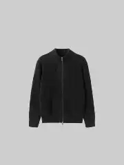 Cat and Mouse Anti-Pilling Stand Collar Cardigan Sweater Heavy Combed Cotton Knitwear Warm Thickened Jacket American Style