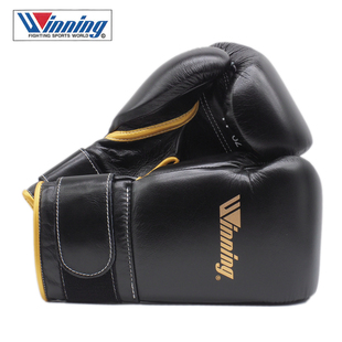 WINNING日本进口专业拳击手套 比赛手套 日本手工制作定制款黑金
