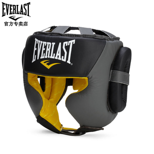 Headgear格斗自由搏击散打真皮拳击头盔护头护具 Pro EVERLAST