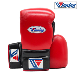 WINNING BOXING职业专业拳击格斗泰拳比赛训练拳套手套定制色红黑