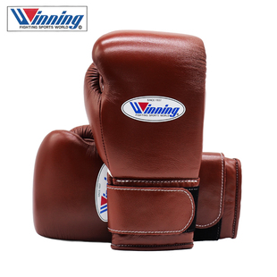 WINNING日本进口专业拳击手套比赛手套日本手工制作巧克力色棕色