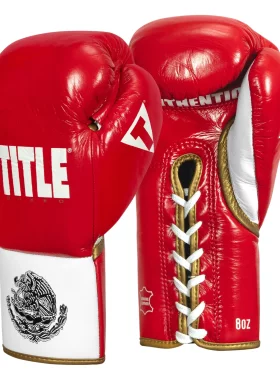 TITLE BOXEO PRO FIGHT 真皮拳击比赛马鬃马毛复合真皮专业拳套