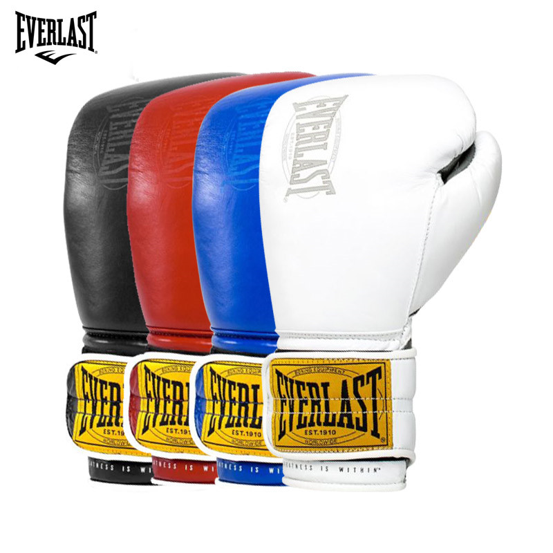 EVERLAST 1910 Sparring专业款实战拳击散打手套泰拳训练真皮拳套