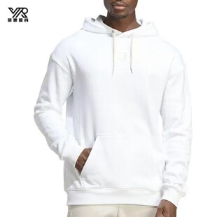【断码清仓】阿迪达斯连帽卫衣男子白色防风跑步运动套头衫HS9802