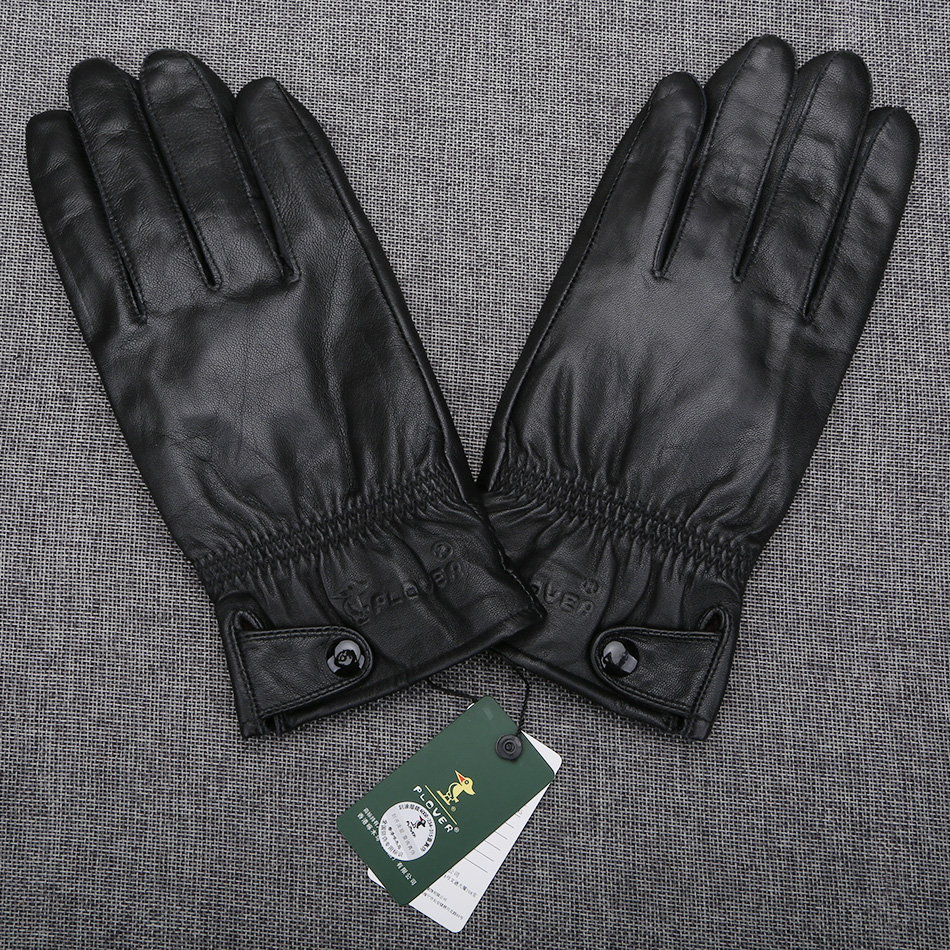 啄木鸟开车真皮手套绵羊皮薄款女