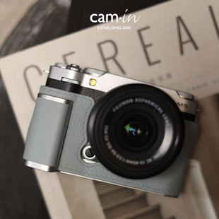 cam in富士XM5保护套复古SWIFT皮套相机包fujixm5牛皮手柄底座壳