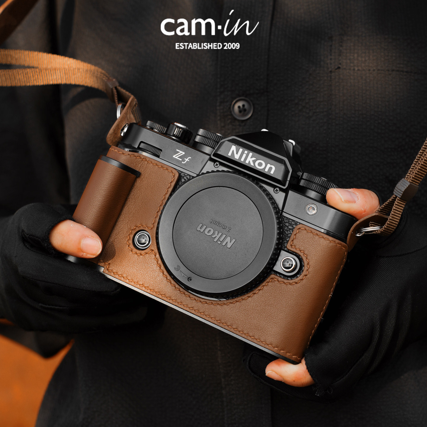 cam·in尼康ZF皮套swift18色复古手柄半套底座壳子Nikon zf保护套