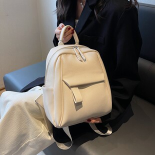 复古小众高级感双肩包2026新款 百搭通勤休闲旅游背包 软皮纯色时尚