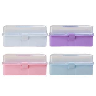 美术生工具箱大号绘画颜料收纳画箱多功能三层加厚艺考专用大容量盒美甲师外出美容用品首饰家用便携医药箱