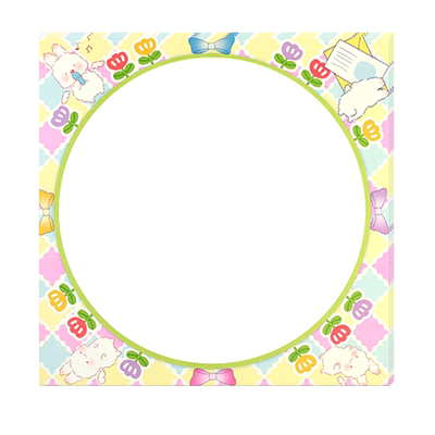 花边卡纸美术画画外方内圆彩色