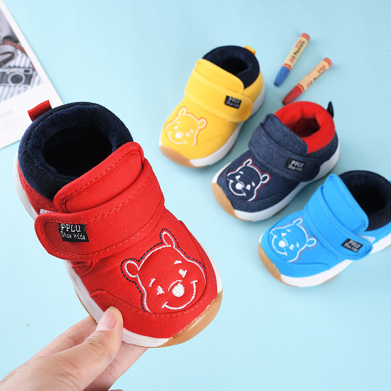学步鞋软底0一1-2岁男童保暖加绒