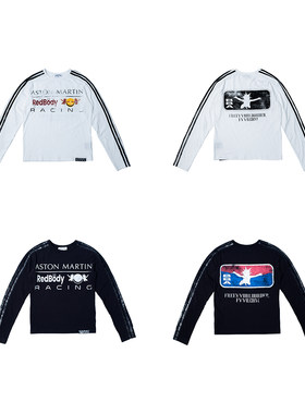 FVVO Parody Logo Slim-Fit Long Sleeve Tee 恶搞logo 修身长袖